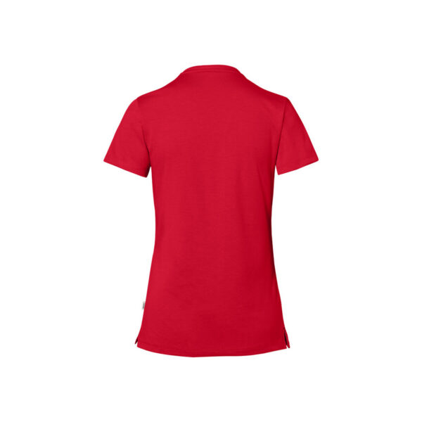 HAKRO-H-10023-rot-rueckansicht - Toolcon.works HAKRO 169 COTTON TEC® V-Shirt Damen