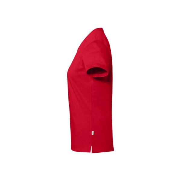 HAKRO-H-10023-rot-seitenansicht - Toolcon.works HAKRO 169 COTTON TEC® V-Shirt Damen