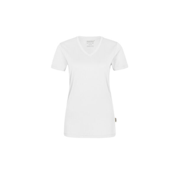 HAKRO HAKRO Damen V-Shirt COOLMAX® ECO weiß