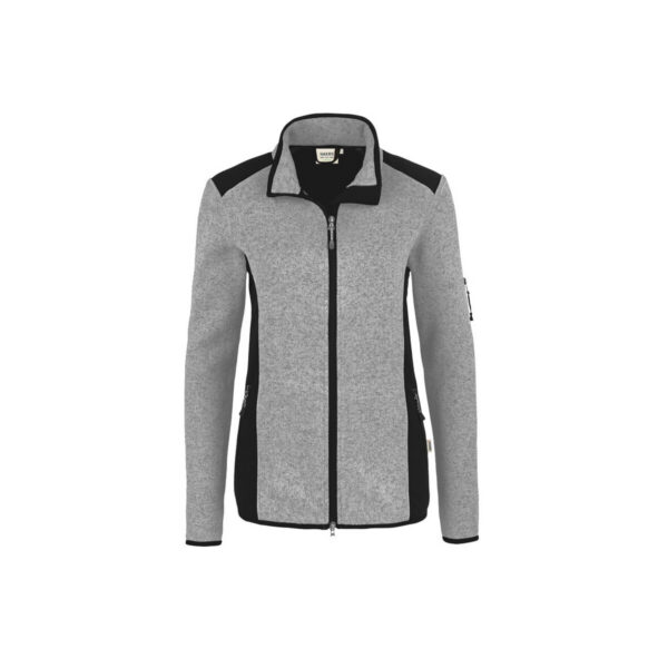 HAKRO HAKRO Damen Strickfleecejacke grau meliert