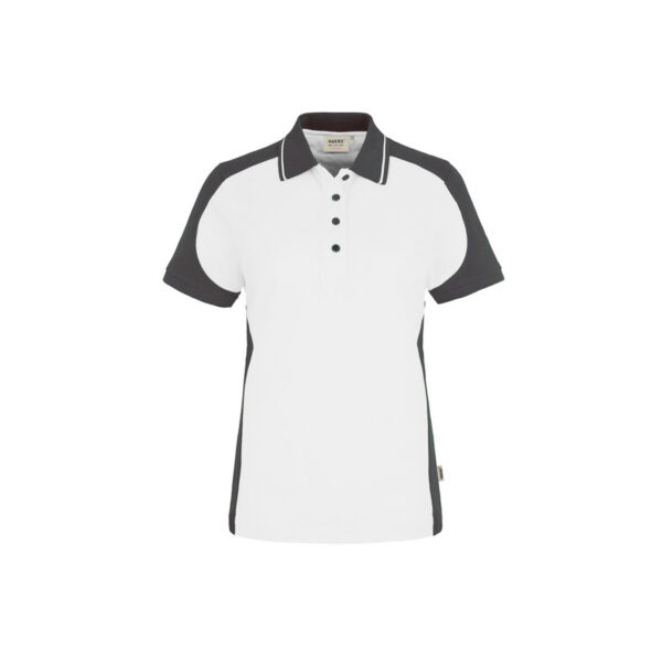 HAKRO HAKRO Damen Poloshirt Contrast MIKRALINAR® weiß/anthrazit