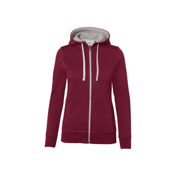 HAKRO HAKRO Damen Kapuzenjacke Bonded ECO weinrot/silber