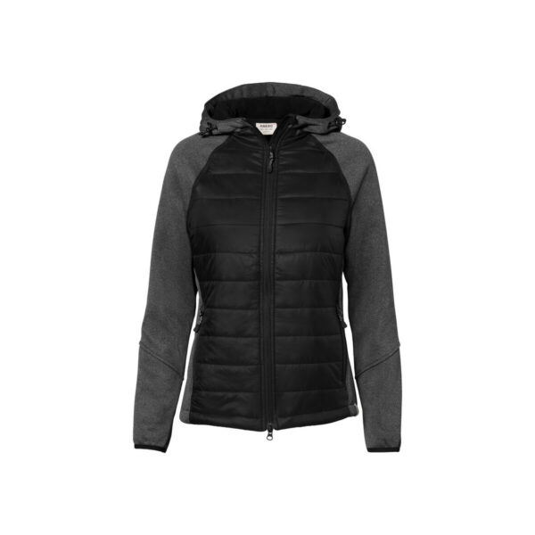HAKRO HAKRO Damen Kapuzen-Hybridjacke Contrast schwarz