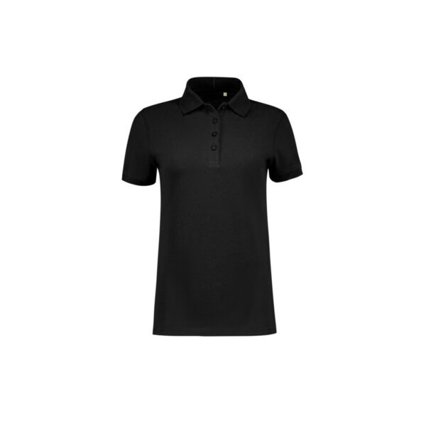 HAKRO Label-Free Damen Poloshirt Heavy MIKRALINAR® ECO schwarz