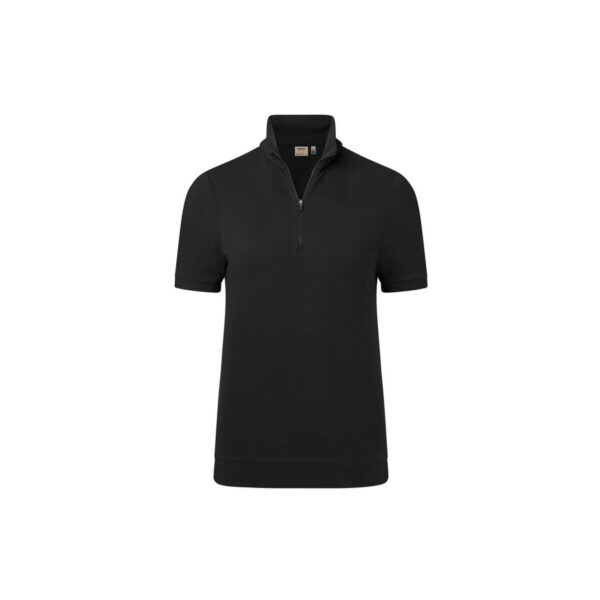 HAKRO HAKRO Damen Zip-Shirt Piqué MIKRALINAR® ECO schwarz