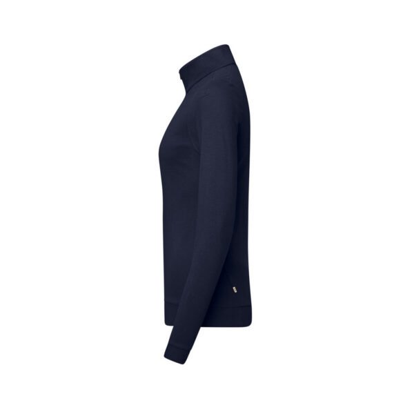 HAKRO-H-10073-tinte-seitenansicht - Toolcon.works HAKRO 335 MIKRALINAR® NXT Zip-Longsleeve-Polo Damen