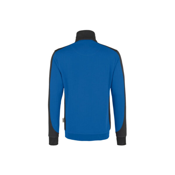 HAKRO-H-10082-royalblau-anthrazit-rueckansicht - Toolcon.works HAKRO 476 MIKRALINAR® Zip-Sweatshirt Contrast