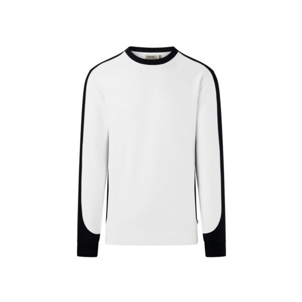 HAKRO HAKRO Sweatshirt Contrast MIKRALINAR® ECO weiß/schwarz