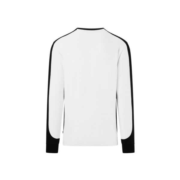 HAKRO-H-10093-weiss-schwarz-rueckansicht - Toolcon.works HAKRO 549 MIKRALINAR® NXT Sweatshirt Contrast