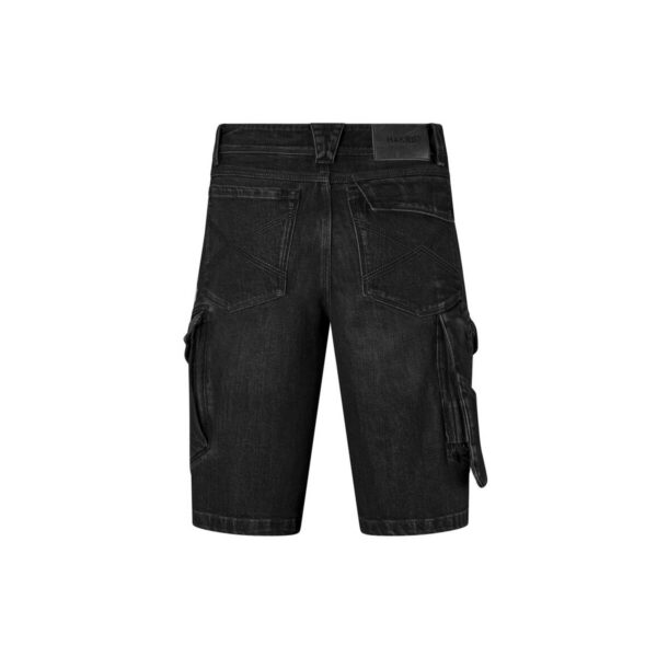 HAKRO-H-10122-schwarz-rueckansicht - Toolcon.works HAKRO 736 X-Stretch Cargo-Performance-Jeansshorts