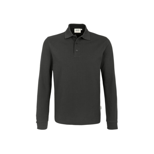 HAKRO HAKRO Longsleeve-Poloshirt MIKRALINAR® karbongrau