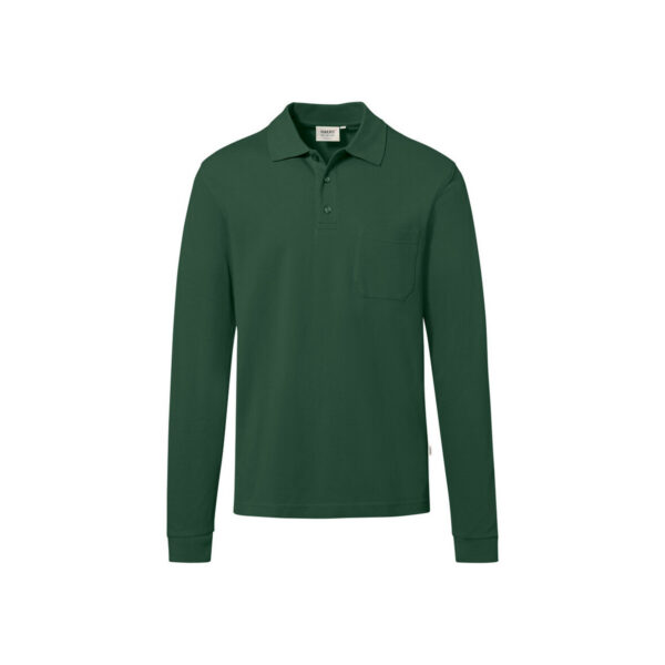 HAKRO HAKRO Pocket-Longsleeve-Polo MIKRALINAR® ECO tanne