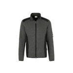 HAKRO-H-10147-anthrazit-meliert - Toolcon.works HAKRO 836 Strickfleecejacke Contrast