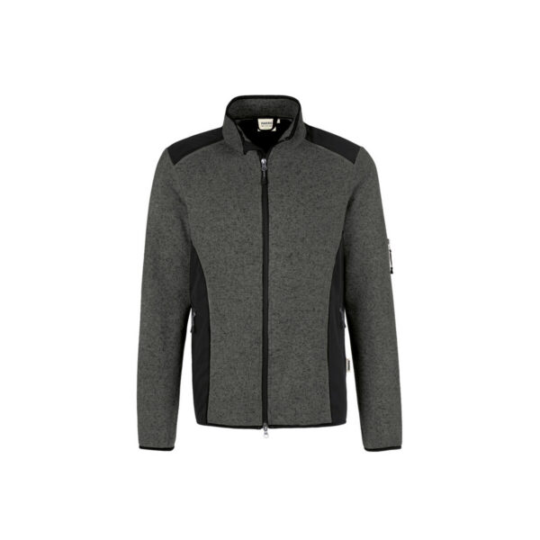 HAKRO HAKRO Strickfleecejacke anthrazit meliert
