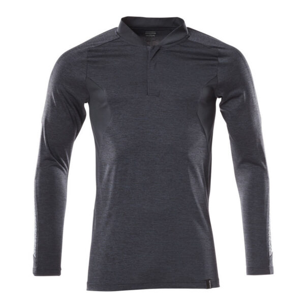 MASCOT Polo-Shirt, Langarm ACCELERATE Schwarzblau meliert