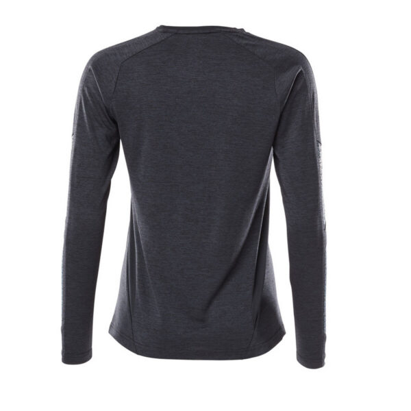 MASCOT-18091-810-schwarzblau-meliert-rueckansicht - Toolcon.works MASCOT Langarmshirt ACCELERATE 18091-810