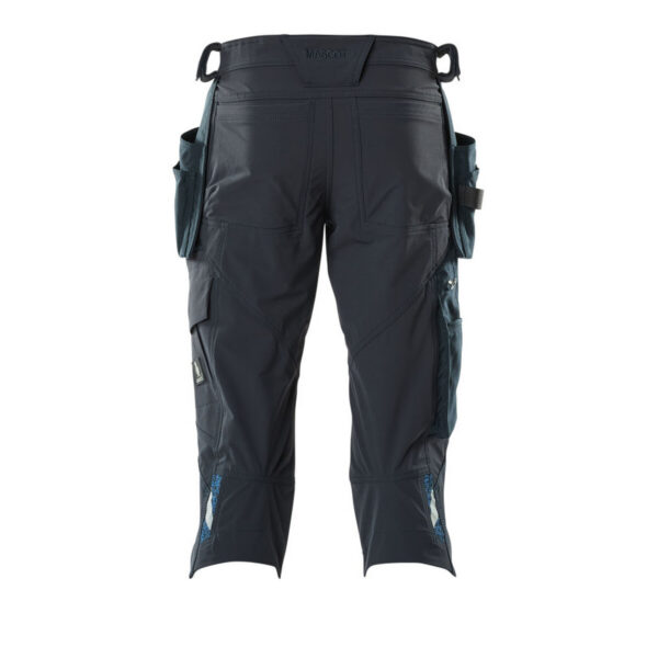 MASCOT-18249-311-schwarzblau-rueckansicht - Toolcon.works MASCOT Dreiviertel-Hose mit Hängetaschen ACCELERATE 18249-311
