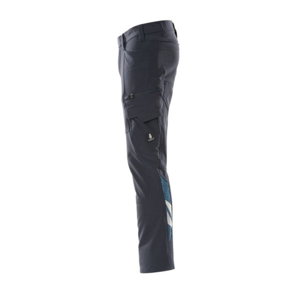 MASCOT-18279-511-schwarzblau-seitenansicht-links - Toolcon.works MASCOT Hose mit Schenkeltaschen ACCELERATE 18279-511