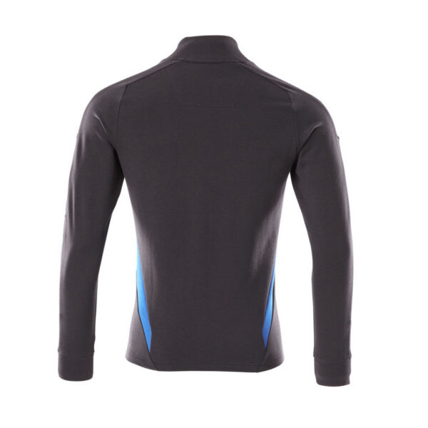 MASCOT-18484-962-schwarzblau-azurblau-rueckansicht - Toolcon.works MASCOT Sweatshirt mit Reißverschluss ACCELERATE 18484-962