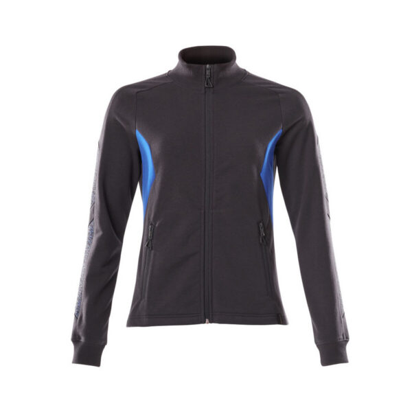 MASCOT Sweatshirt mit Reißverschluss ACCELERATE Schwarzblau/Azurblau