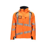 MASCOT-19001-449-hi-vis-orange-schwarzblau-front - Toolcon.works MASCOT Hardshelljacke ACCELERATE SAFE 19001-449
