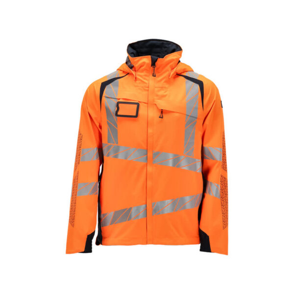MASCOT Hardshelljacke ACCELERATE SAFE in Hi-vis Orange/Schwarzblau, Vorderansicht