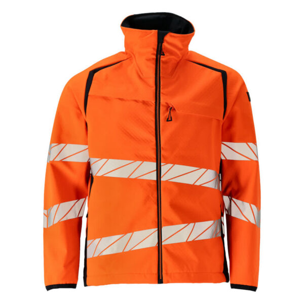 MASCOT Softshelljacke ACCELERATE SAFE in Hi-vis Orange/Schwarzblau, Vorderansicht