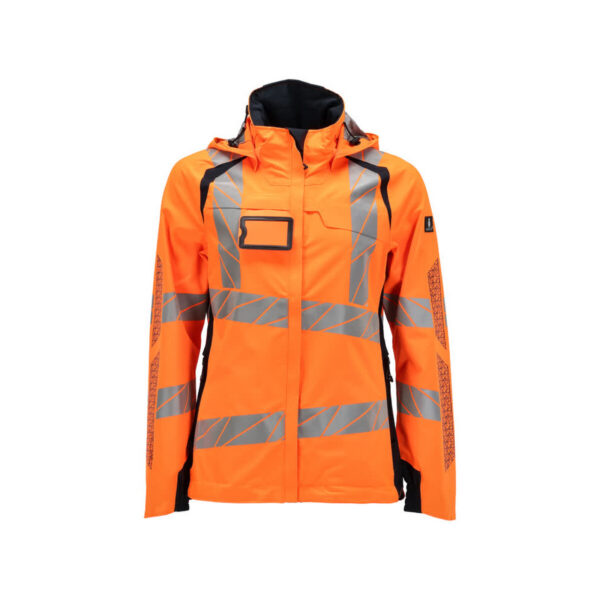 MASCOT Hardshelljacke ACCELERATE SAFE in Hi-vis Orange/Schwarzblau, Vorderansicht