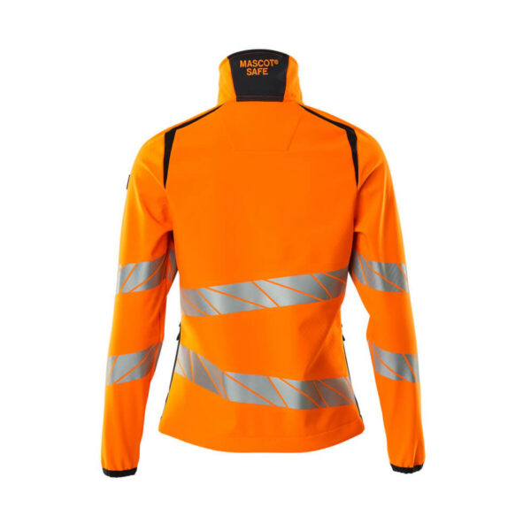 MASCOT-19012-143-hi-vis-orange-schwarzblau-back - Toolcon.works MASCOT Softshelljacke ACCELERATE SAFE 19012-143