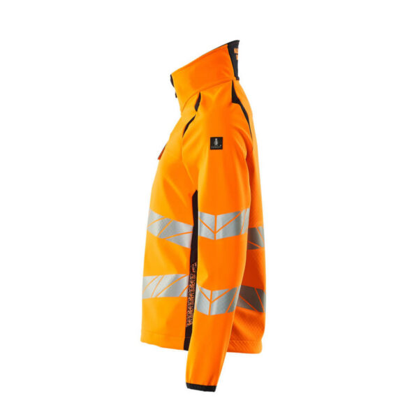 MASCOT-19012-143-hi-vis-orange-schwarzblau-side - Toolcon.works MASCOT Softshelljacke ACCELERATE SAFE 19012-143