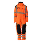 MASCOT-19019-449-hi-vis-orange-schwarzblau-front - Toolcon.works MASCOT Winteroverall ACCELERATE SAFE 19019-449