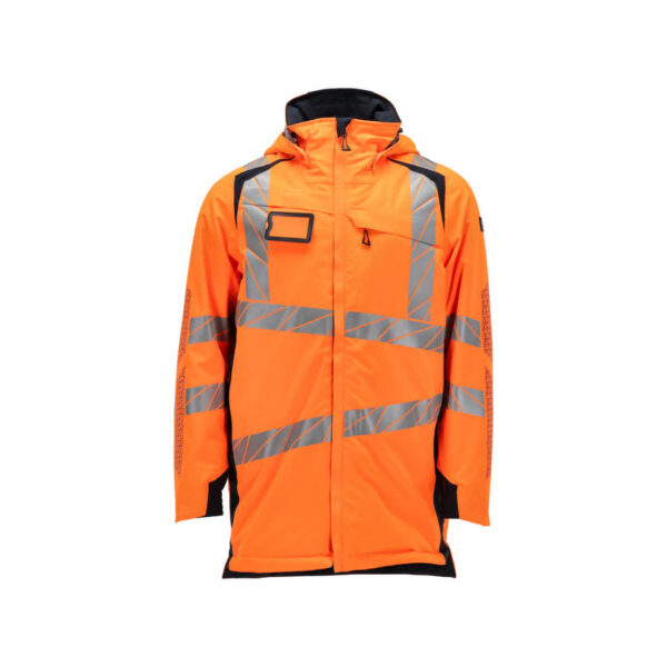 MASCOT Parka ACCELERATE SAFE in Hi-vis Orange/Schwarzblau, Vorderansicht
