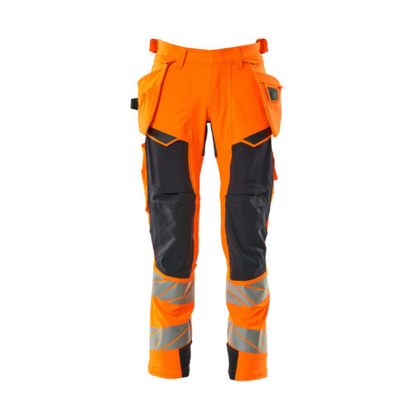 MASCOT Hose mit Hängetaschen ACCELERATE SAFE in Hi-vis Orange/Schwarzblau, Vorderansicht