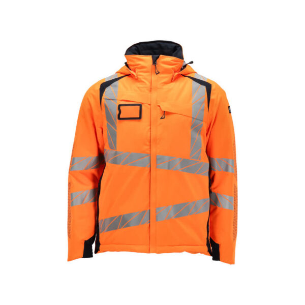 MASCOT Winterjacke ACCELERATE SAFE in Hi-vis Orange/Schwarzblau, Vorderansicht