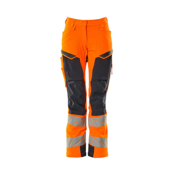 MASCOT Hose mit Knietaschen ACCELERATE SAFE in Hi-vis Orange/Schwarzblau, Vorderansicht