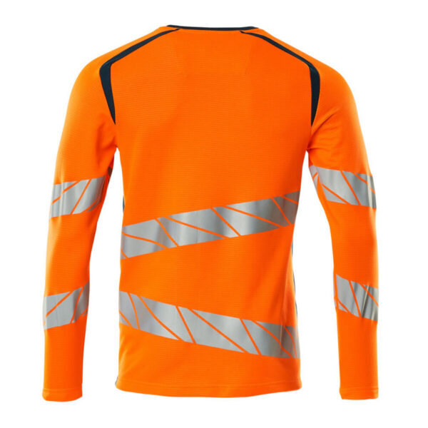 MASCOT-19081-771-hi-vis-orange-dunkelpetroleum-back - Toolcon.works MASCOT Langarmshirt ACCELERATE SAFE 19081-771
