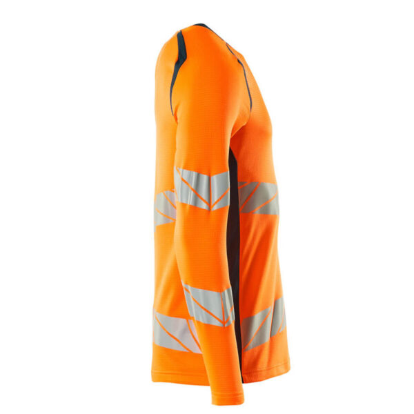 MASCOT-19081-771-hi-vis-orange-dunkelpetroleum-model - Toolcon.works MASCOT Langarmshirt ACCELERATE SAFE 19081-771
