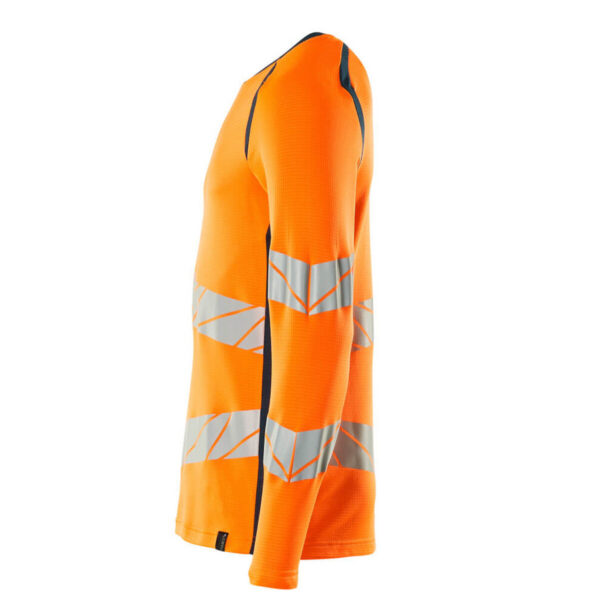 MASCOT-19081-771-hi-vis-orange-dunkelpetroleum-side - Toolcon.works MASCOT Langarmshirt ACCELERATE SAFE 19081-771