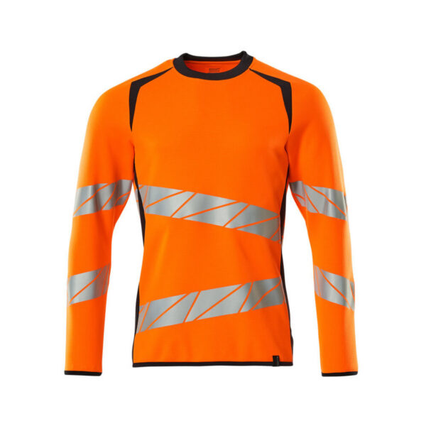 MASCOT Sweatshirt ACCELERATE SAFE in Hi-vis Orange/Schwarzblau, Vorderansicht