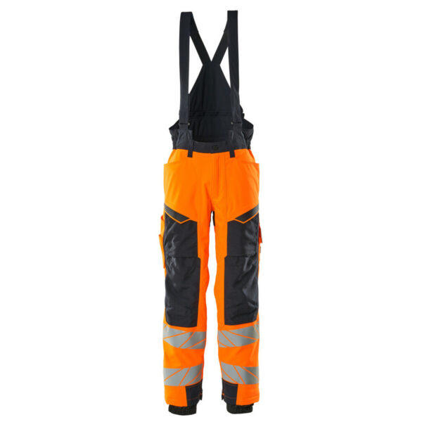 MASCOT Winterhose ACCELERATE SAFE in Hi-vis Orange/Schwarzblau, Vorderansicht