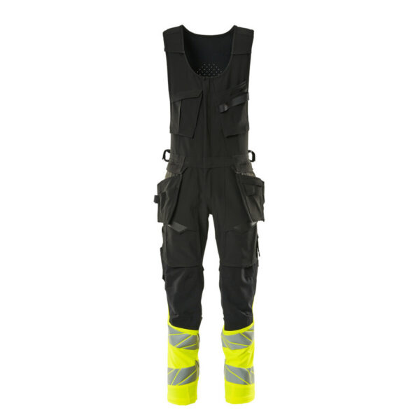 MASCOT Kombihose ACCELERATE SAFE in Schwarz/Hi-vis Gelb, Vorderansicht
