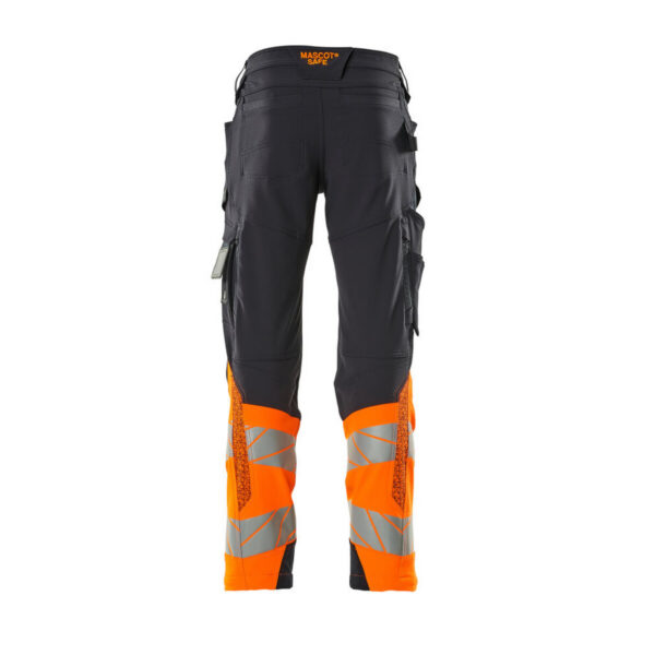 MASCOT-19179-511-schwarzblau-hi-vis-orange-back - Toolcon.works MASCOT Hose mit Knietaschen ACCELERATE SAFE 19179-511