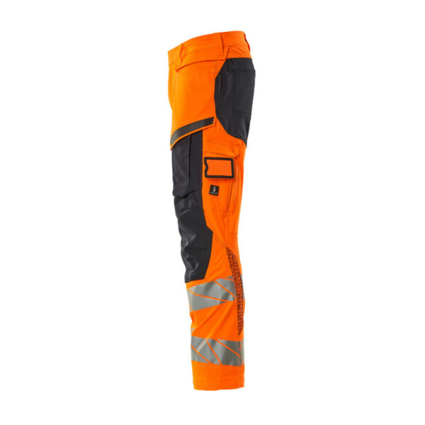 MASCOT-19279-510-hi-vis-orange-schwarzblau-side - Toolcon.works MASCOT Hose mit Knietaschen ACCELERATE SAFE 19279-510