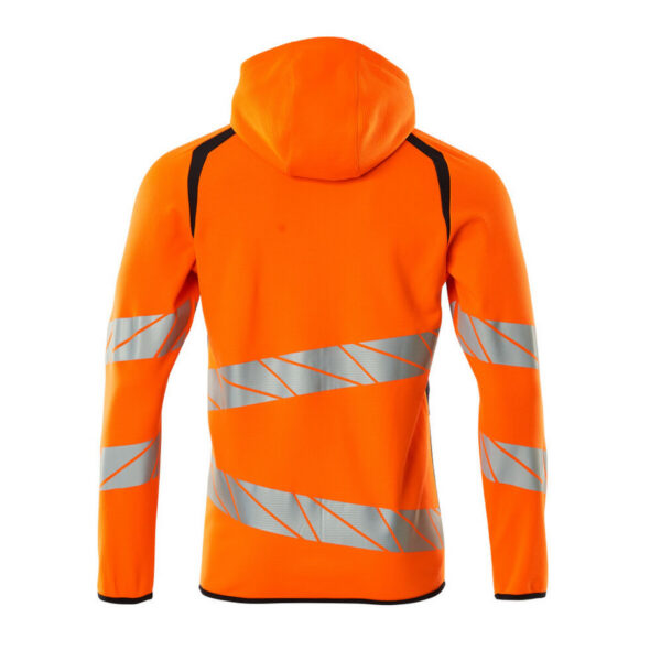 MASCOT-19284-781-hi-vis-orange-schwarzblau-back - Toolcon.works MASCOT Kapuzenpullover mit Reißverschluss ACCELERATE SAFE 19284-781
