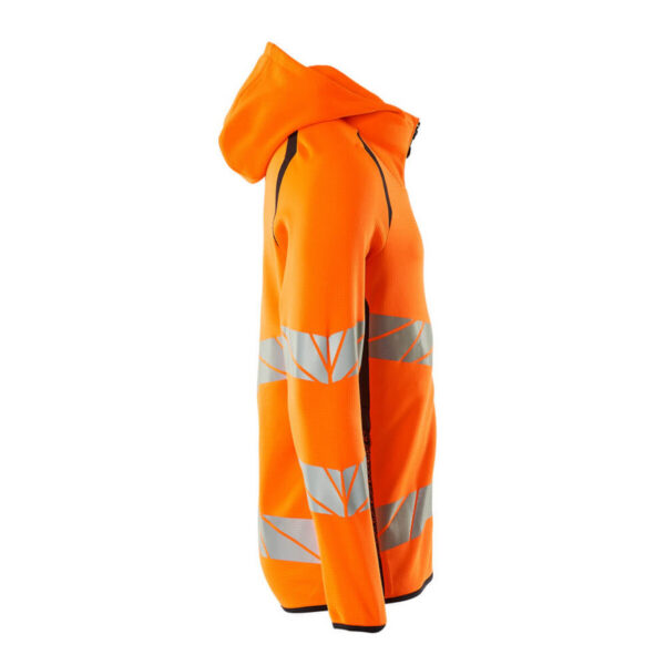 MASCOT-19284-781-hi-vis-orange-schwarzblau-model - Toolcon.works MASCOT Kapuzenpullover mit Reißverschluss ACCELERATE SAFE 19284-781