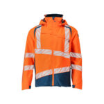 MASCOT-19301-231-hi-vis-orange-dunkelpetroleum-front - Toolcon.works MASCOT Hardshelljacke ACCELERATE SAFE 19301-231