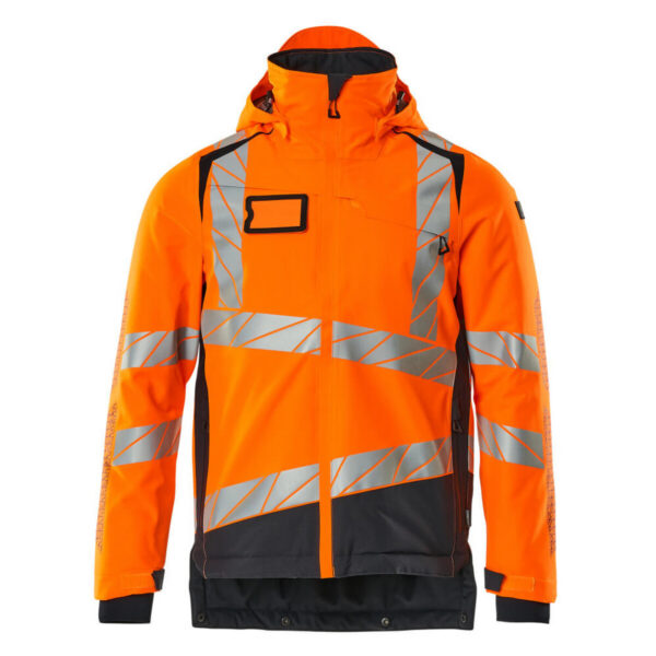 MASCOT Winterjacke ACCELERATE SAFE in Hi-vis Orange/Schwarzblau, Vorderansicht