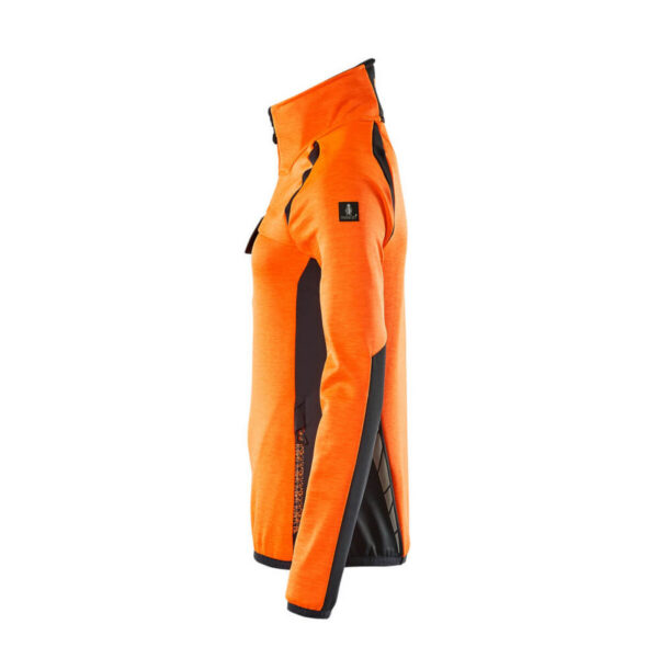 MASCOT-19353-316-hi-vis-orange-schwarzblau-side - Toolcon.works MASCOT Fleecejacke mit kurzem Reißverschluss ACCELERATE SAFE 19353-316