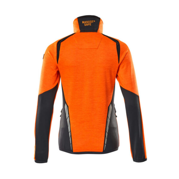 MASCOT-19453-316-hi-vis-orange-schwarzblau-back - Toolcon.works MASCOT Fleecejacke ACCELERATE SAFE 19453-316