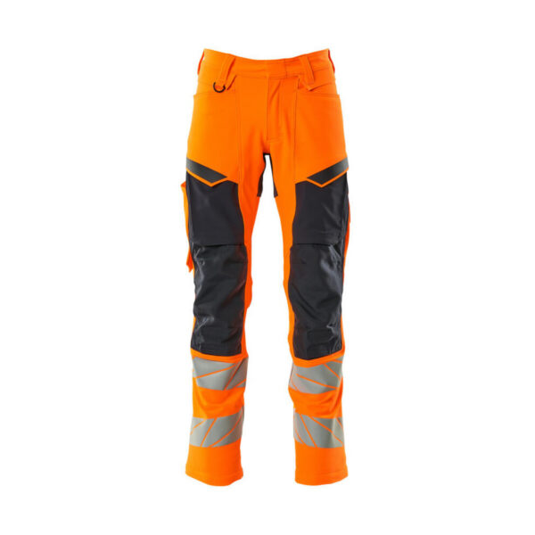 MASCOT Hose mit Knietaschen ACCELERATE SAFE in Hi-vis Orange/Schwarzblau, Vorderansicht
